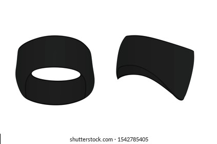 Black sport head band. vector illustration