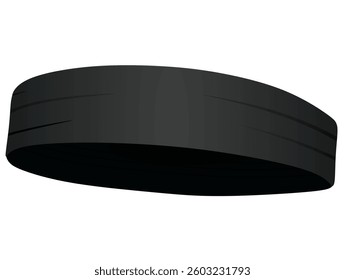 Black sport head band. vector illustration