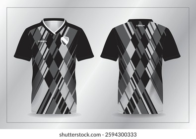 black sport jersey for football and soccer shirt template