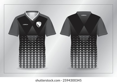 black sport jersey for football and soccer shirt template