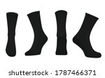 Black sport socks. vector illustration