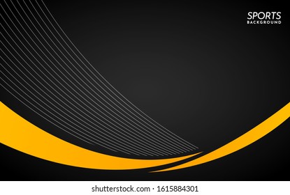 Black Sports Background with Lines and Shape. Abstract Background