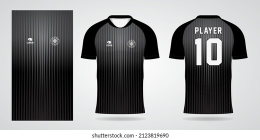 black sports jersey design template