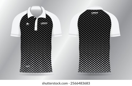 black sports shirt jersey design template