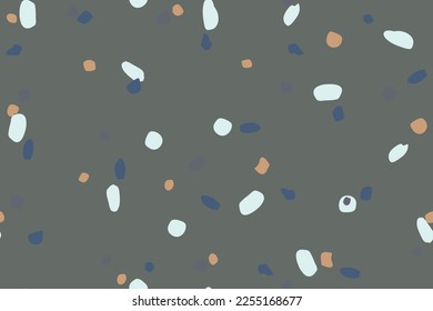 Black Spot Confetti. Pastel Polka Dot. Confetti Color Pattern. Seamless Vintage Icon. Random Dot. Small Cool Design. Abstract Vector Art. Halftone Eps Splotch. Retro Background. Blue Flying Round.