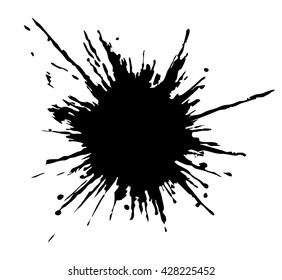 black spot on a white background