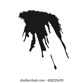 black spot on a white background
