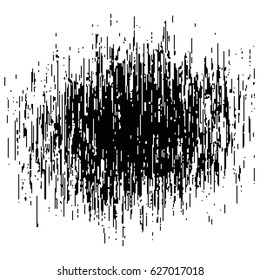 black spot of squares. abstract blot. halftone effect. grunge texture. vector illustration.