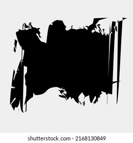 Black spots drawn by hand with a brush stroke. A collection of doodle lines, a hand-drawn template.Vector set isolated on a white background. Stroke lines with a black felt-tip pen and a grunge brush