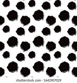 Black spots on a white background isolated pattern, stock vector art illustration for design and decor, prints, fabrics, wrapping paper, abstraction