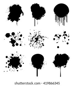 Black Spots On White Background, 3D Illustration