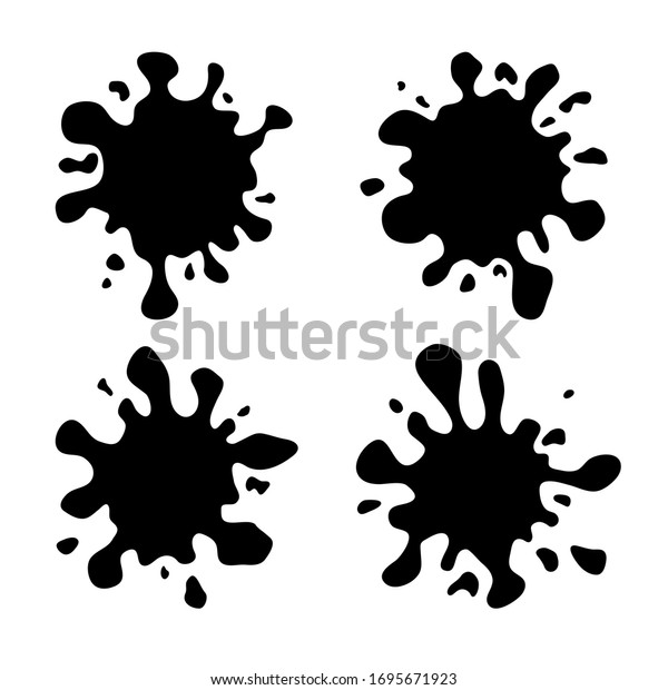 Black Spots On White Background Stock Vector (Royalty Free) 1695671923