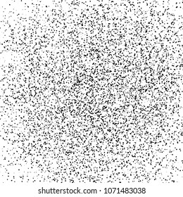 Black spots scatter glitter splash on white abstract background vector illustration texture