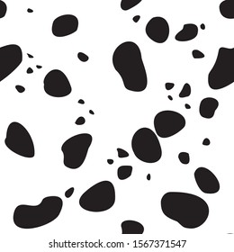 Black spots seamless pattern. on a white background.Vector