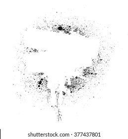 black spray background, vector illustration