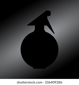 Black Spray Bottle Icon 