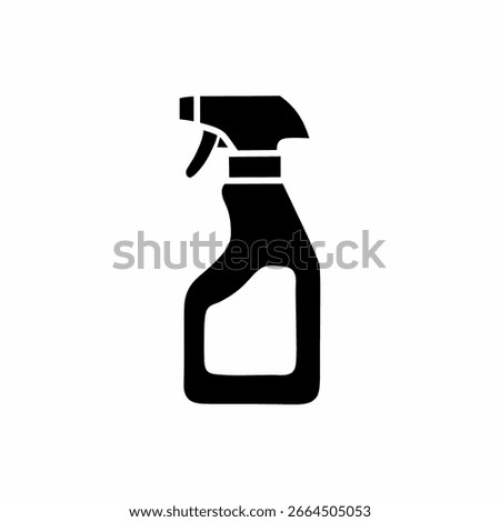 Black Spray Bottle Icon Isolated Cleaning Supplies Housework Sanitation