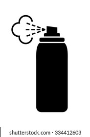 Black spray can icon on white background