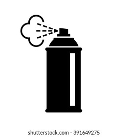 Black Spray Can Icon On White Background