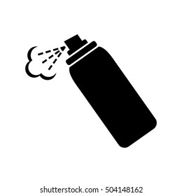 Black spray can icon on white background