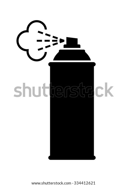 Black spray can icon\
on white background