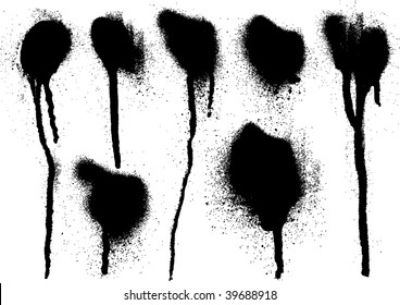 Black Spray Drips