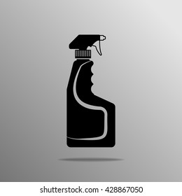 black Spray Icon on the grey background