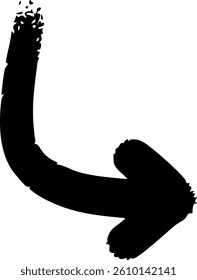 Black spray paint arrows on a white background. Hand drawn style arrows for design element. Vector illustration.