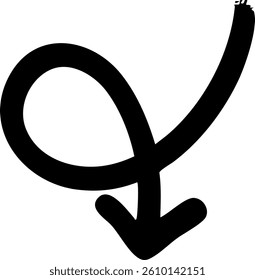 Black spray paint arrows on a white background. Hand drawn style arrows for design element. Vector illustration.