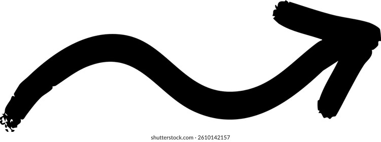 Black spray paint arrows on a white background. Hand drawn style arrows for design element. Vector illustration.