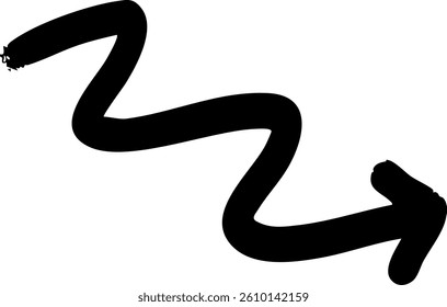 Black spray paint arrows on a white background. Hand drawn style arrows for design element. Vector illustration.