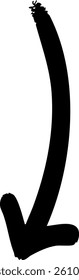 Black spray paint arrows on a white background. Hand drawn style arrows for design element. Vector illustration.