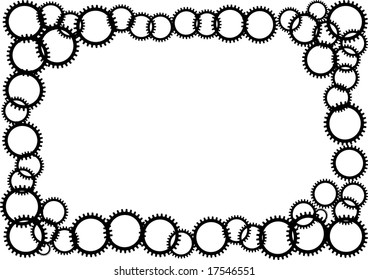 Black sprocket on white background