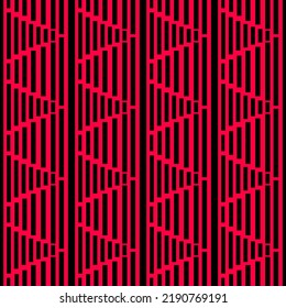Black sqare bars form a pattern on red background,classic stripe,fashion art design