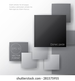 Black square blank business background - Vector Design Concept