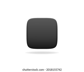 Black square buttons mobile app template. Frame interface for custom online programs and devices with elegant vector design.