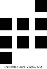 Diseño de icono de puntos cuadrados negros