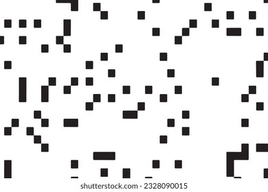 black square dots on white background