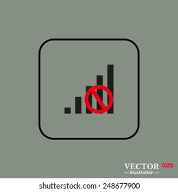 Black square frame on a green background. no signal