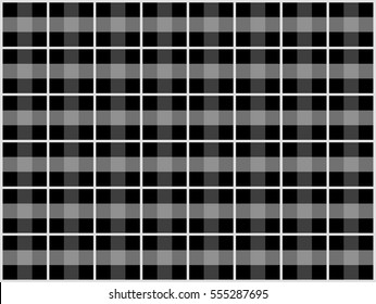 Black square geometric checkered plaid tartan pattern
