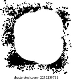 textura de borde de marco cuadrado negro aislada en blanco