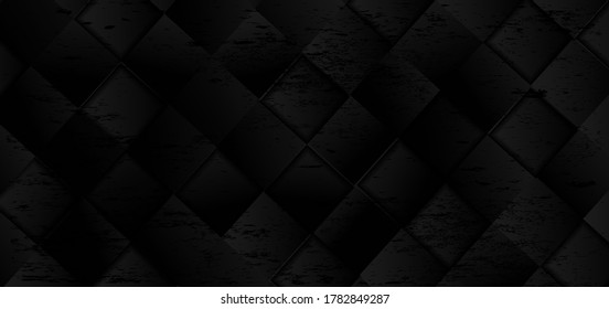 Cuadrado negro con fondo de textura gruesa. Puede usar para publicidad, afiche, plantilla, presentación comercial. Ilustración del vector