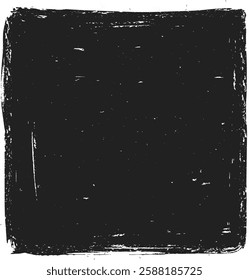 Black square grunge textured background with copy space, creating a vintage distressed effect, ideal for adding a retro or aged feel to designs