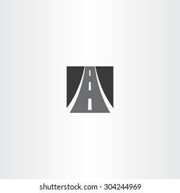black square highway auto road icon emblem map