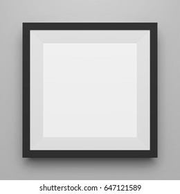 Black square Image Frame Template with Shadow