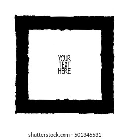Black square. Isolated vector object on white background.