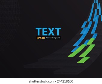 Black Square line abstract background