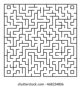 Black square maze(24x24) on a white background