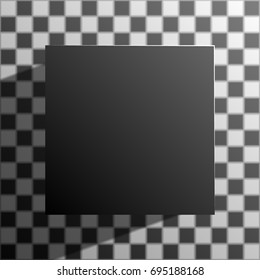 Black square on defocus background