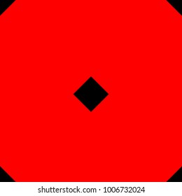 Black Square Pattern on Red